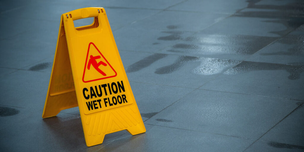 slip and fall sign