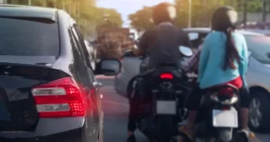 motorcycles lane splitting in traffic